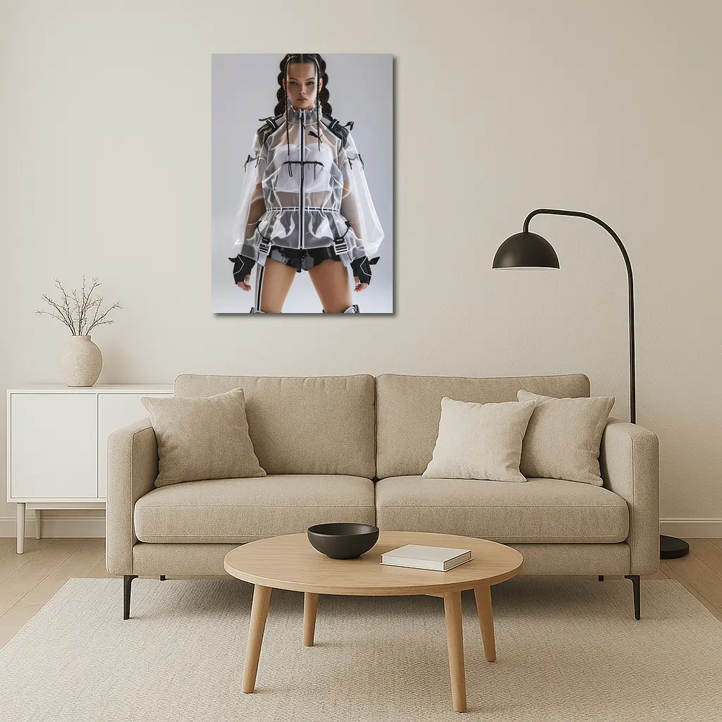 Futuristic Transparent Puma Jacket Fashion Editorial – Wall Art