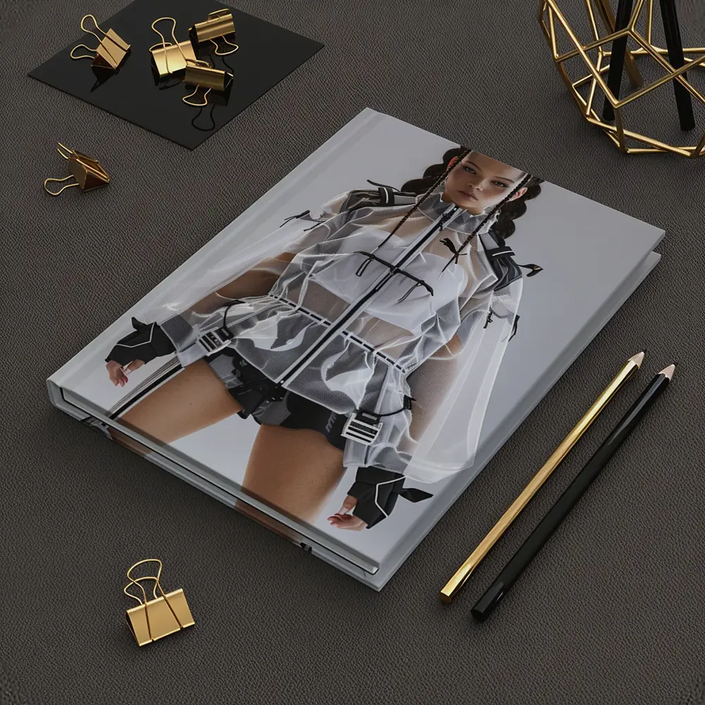 Futuristic Transparent Puma Jacket Fashion Editorial – Notebooks