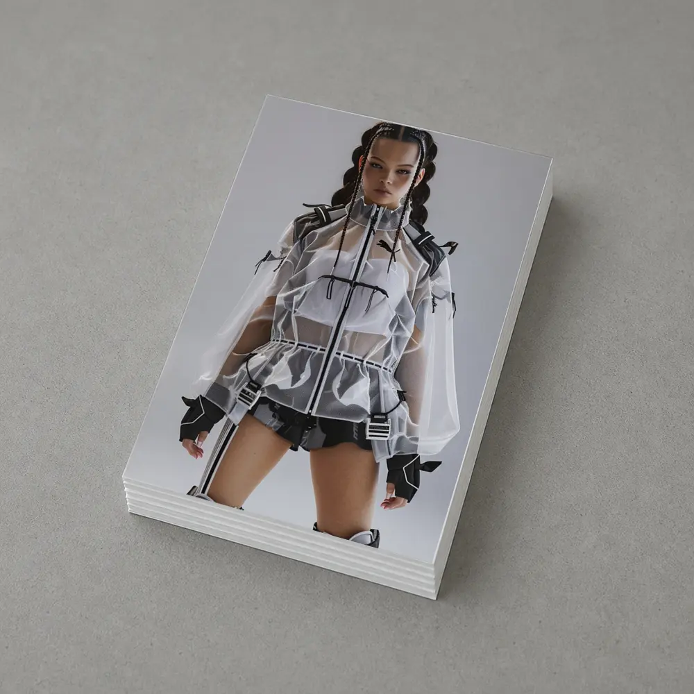 Futuristic Transparent Puma Jacket Fashion Editorial – Postcards