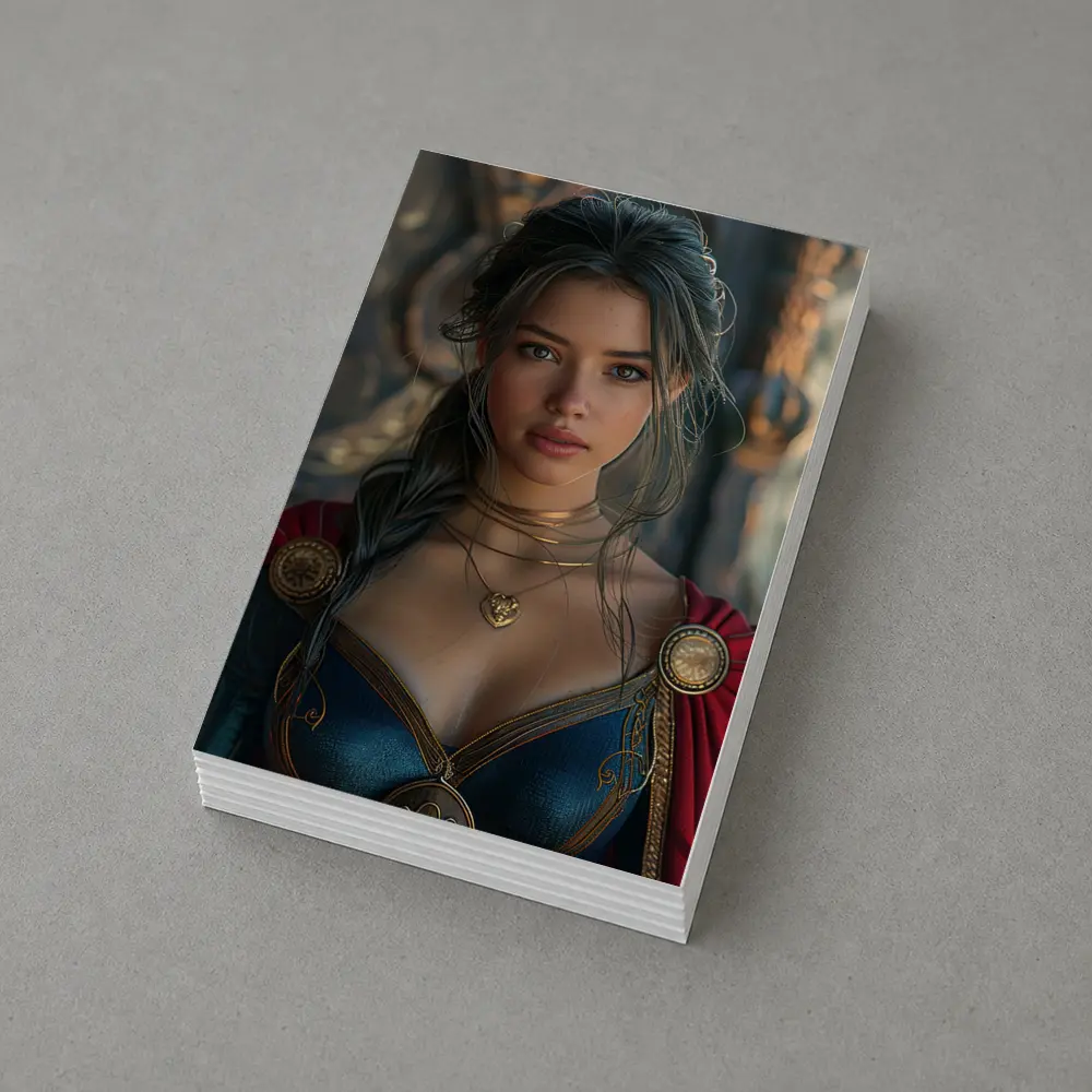 Fantasy Warrior Woman Dark Medieval Setting – Postcards