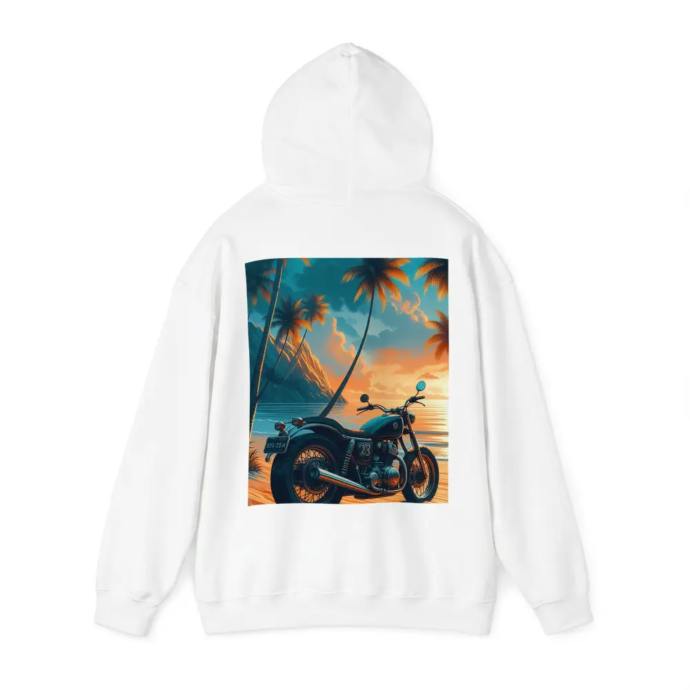Cafe Racer Motorcycle Tropical Beach Sunset – Hoodies