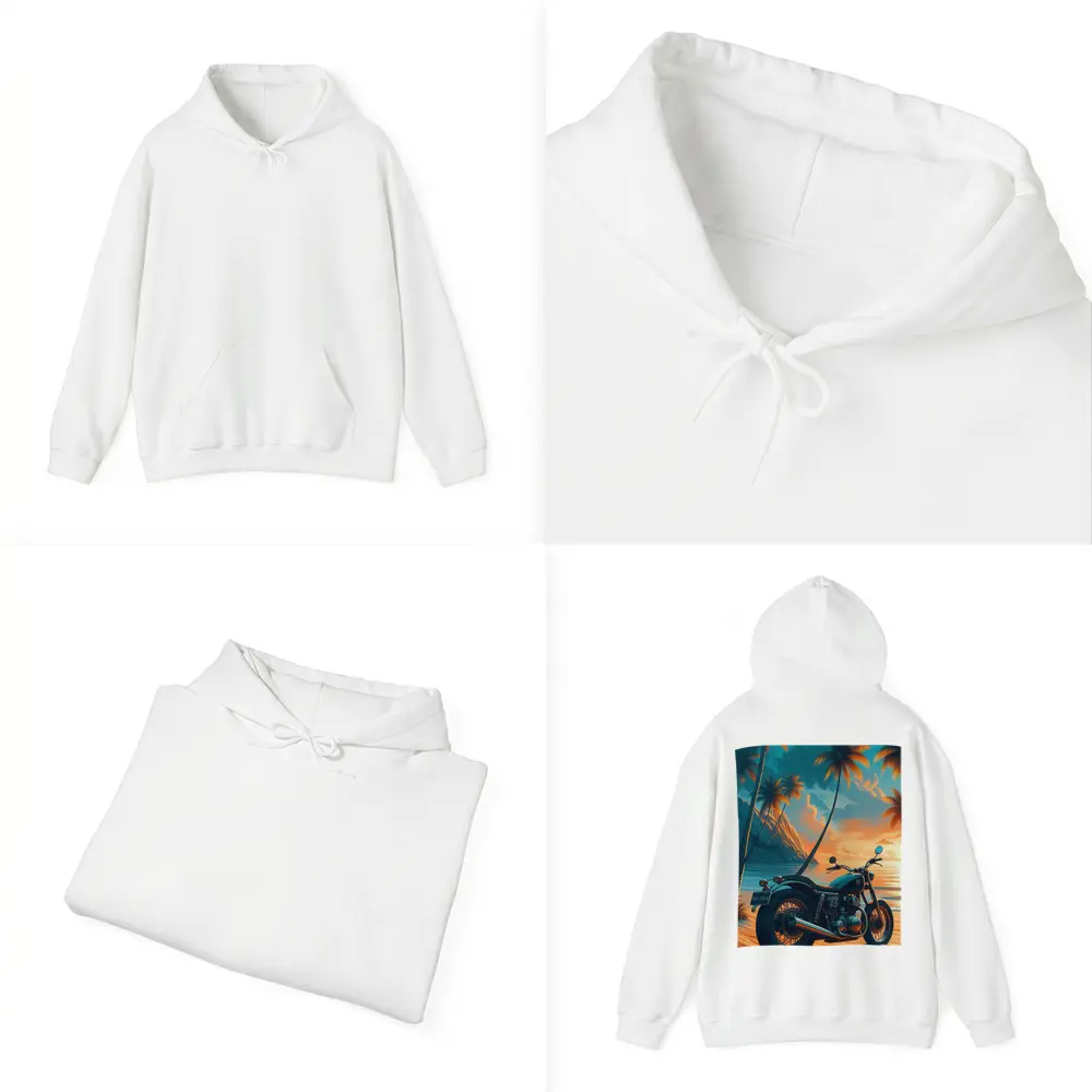 Cafe Racer Motorcycle Tropical Beach Sunset – Hoodies