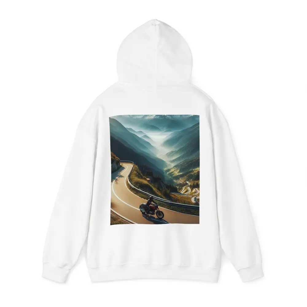 Cruiser Motorcycle Winding Alpine Mountain Road – Hoodies