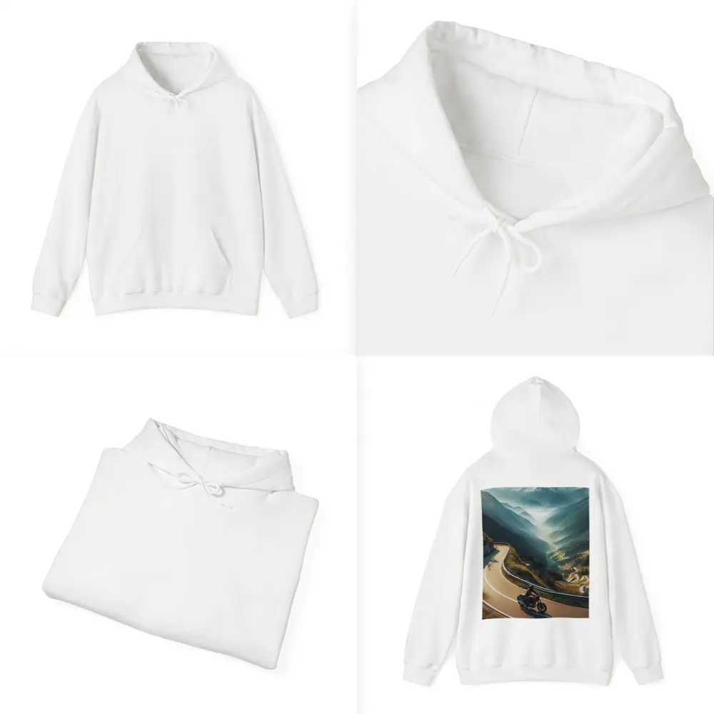 Cruiser Motorcycle Winding Alpine Mountain Road – Hoodies