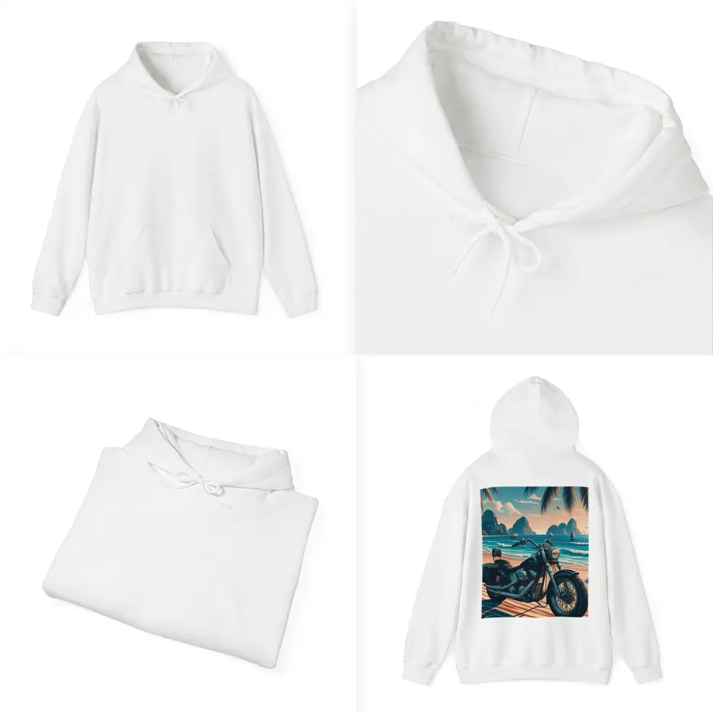Harley Davidson Cruiser Motorcycle Tropical Beach – Hoodies
