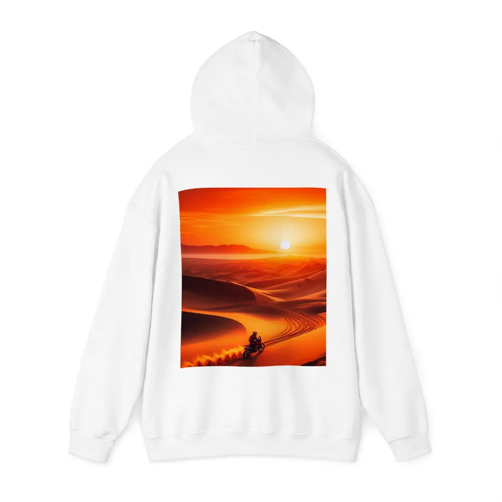 Adventure Motorcycle Rider Desert Sunset Dunes – Hoodies