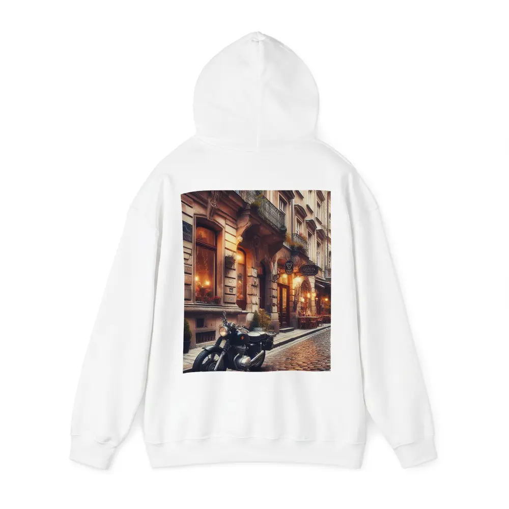 Cafe Racer Motorcycle Cobblestone European Street – Hoodies