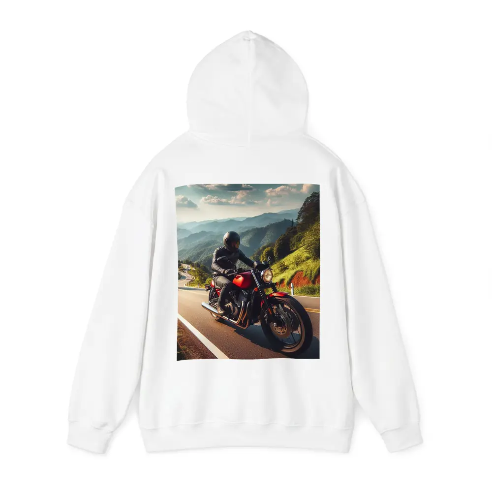 Red Cafe Racer Motorcycle Mountain Road Ride – Hoodies