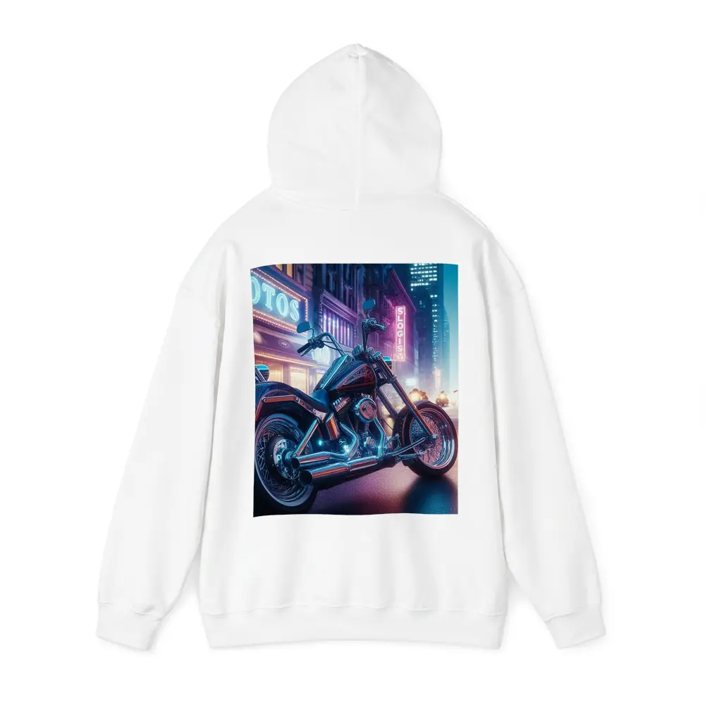 Harley Davidson Chopper Neon City Night – Hoodies