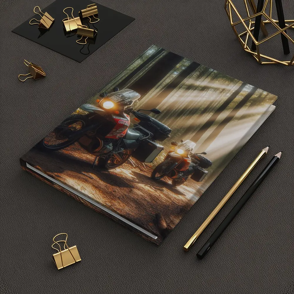 Adventure Dual Sport Bikes Sunlit Forest – Notebooks