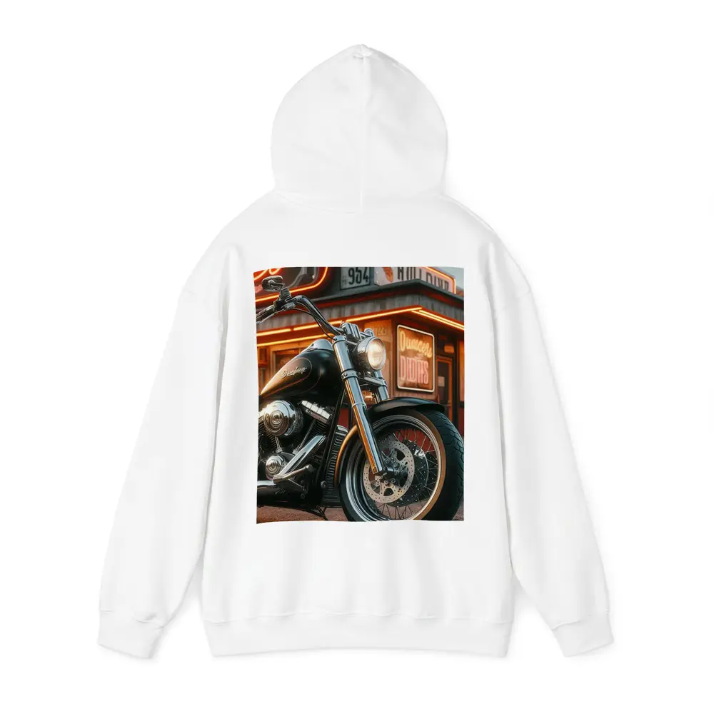 Harley Davidson Cruiser Motorcycle Neon Diner – Hoodies
