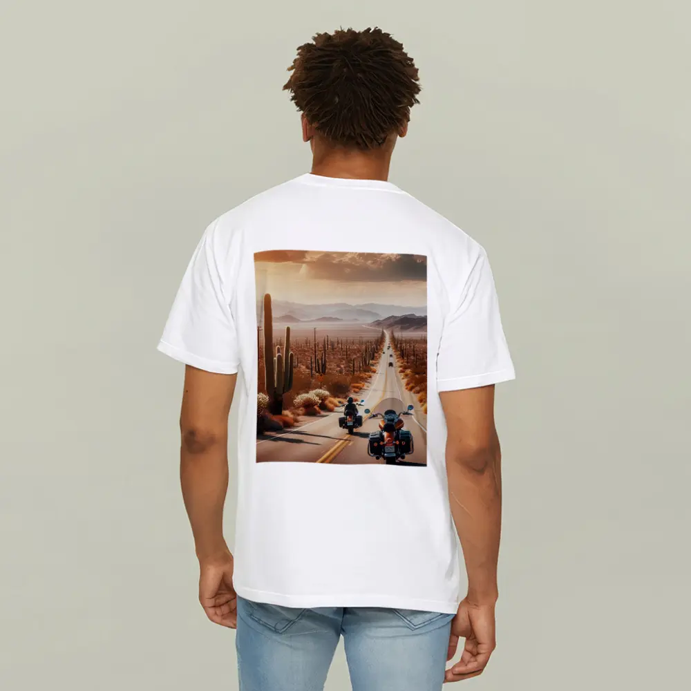 Harley Davidson Motorcycles Desert Highway Sunset – T-Shirts