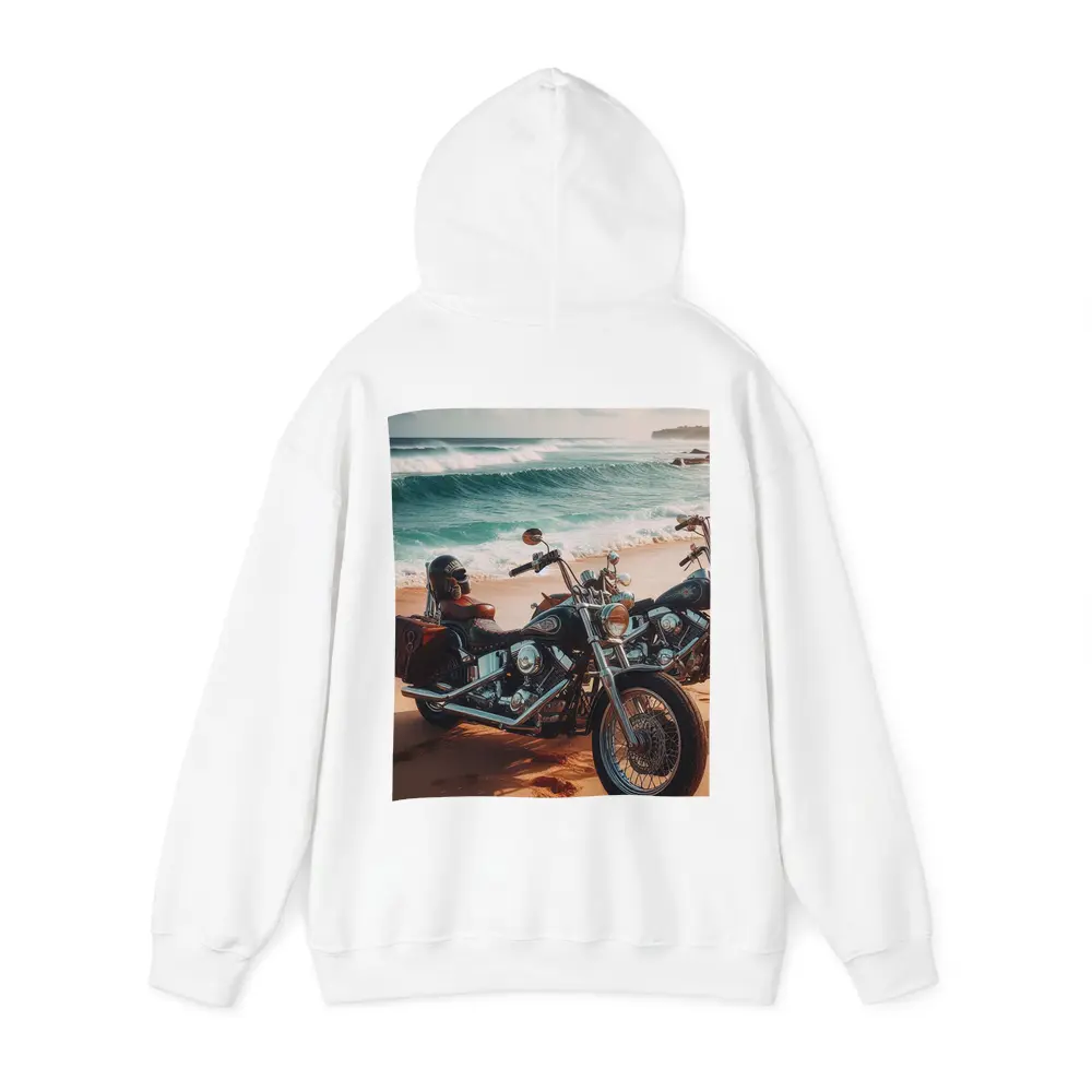 Harley Davidson Chopper Motorcycles On Beach – Hoodies