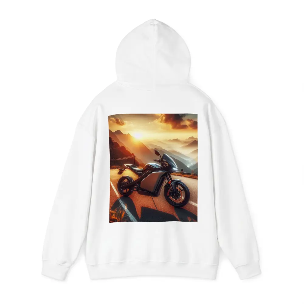 Electric Sport Bike Mountain Sunset Road – Hoodies