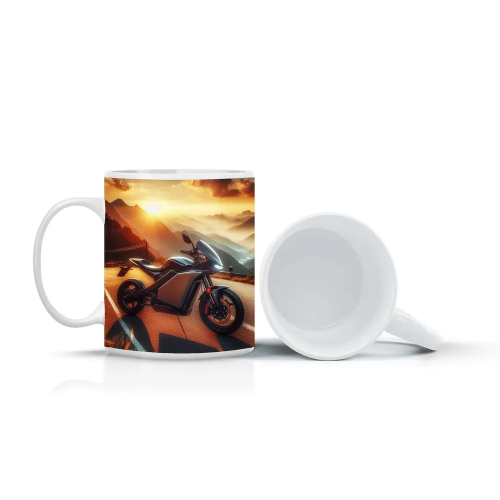 Electric Sport Bike Mountain Sunset Road – Mugs