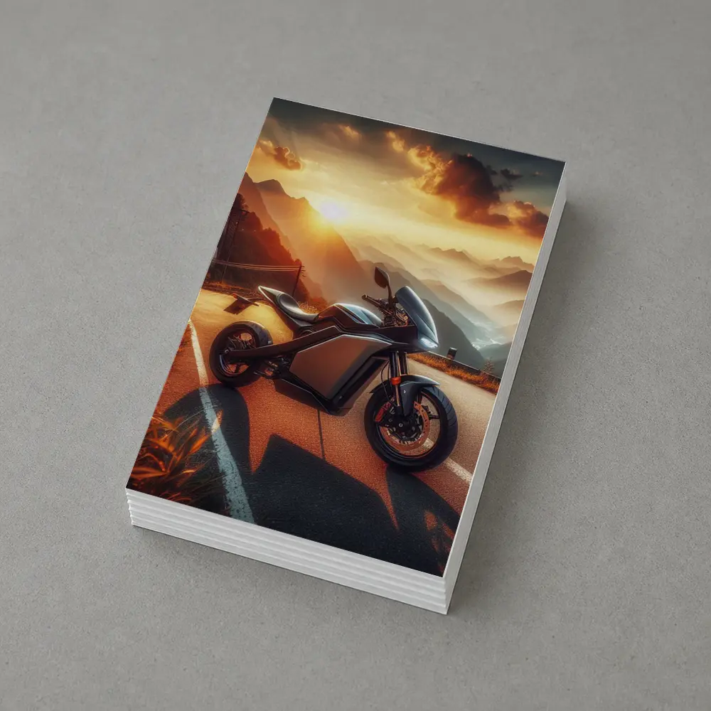 Electric Sport Bike Mountain Sunset Road – Postcards