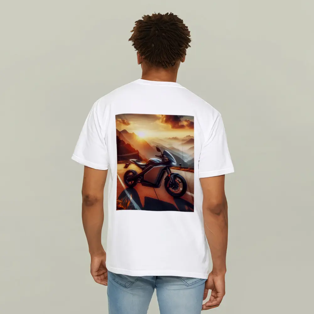 Electric Sport Bike Mountain Sunset Road – T-Shirts