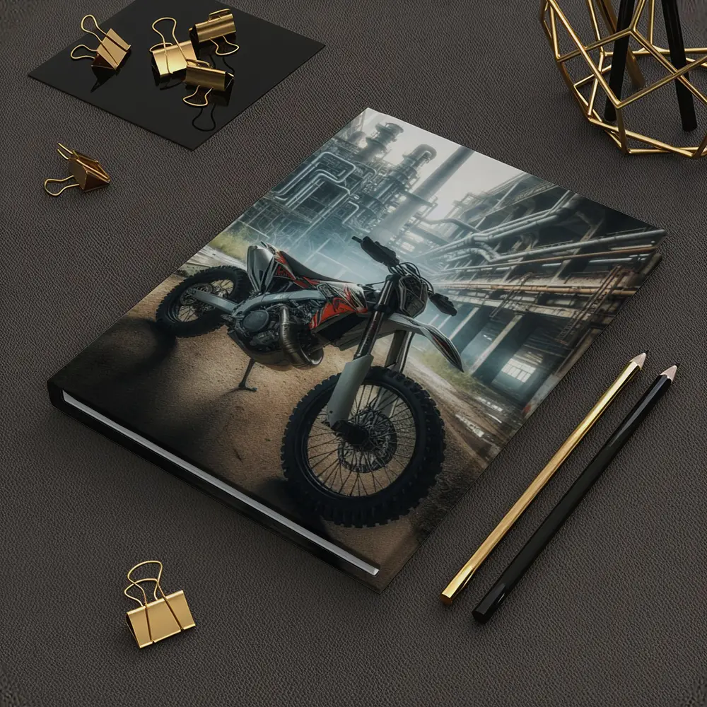 Dirt Bike Motocross Industrial Abandoned Factory – Notebooks
