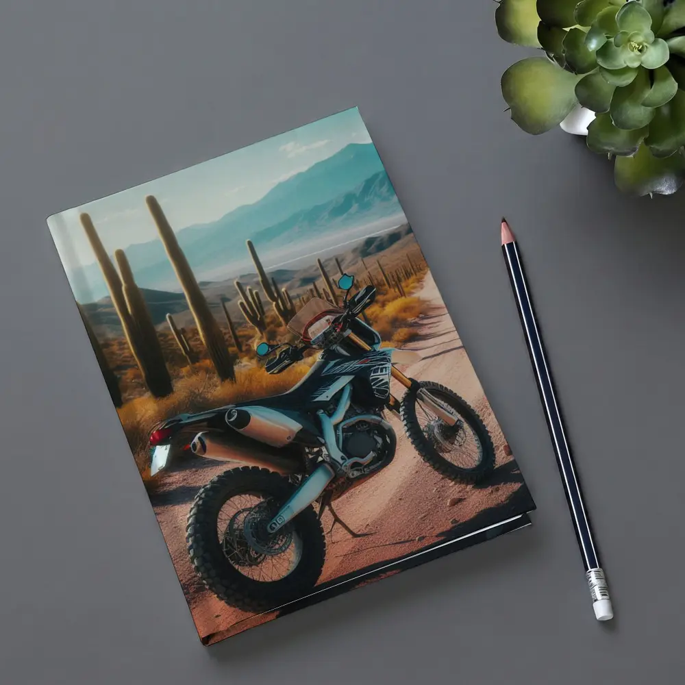 Dual Sport Bike Desert Cactus Trail – Notebooks