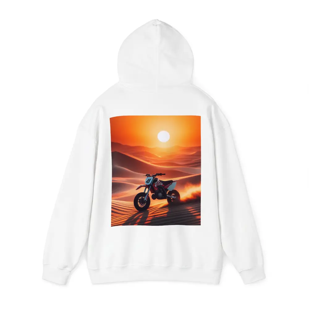 Dirt Bike Riding Desert Dunes Sunset – Hoodies