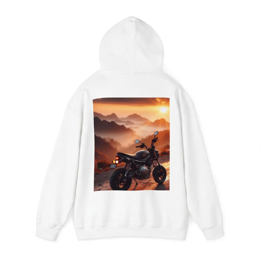 Cafe Racer Motorcycle Mountain Sunset Landscape – Hoodies