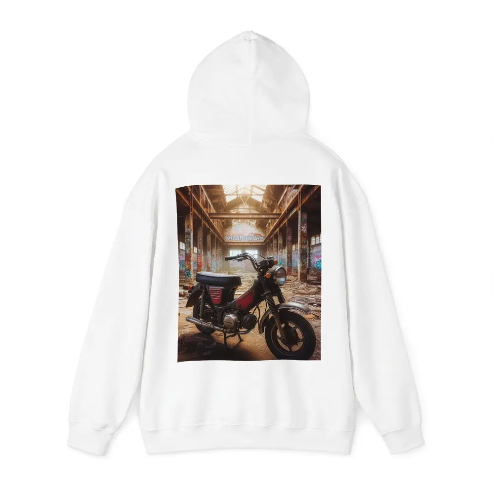 Vintage Motorcycle Abandoned Warehouse Graffiti Walls – Hoodies