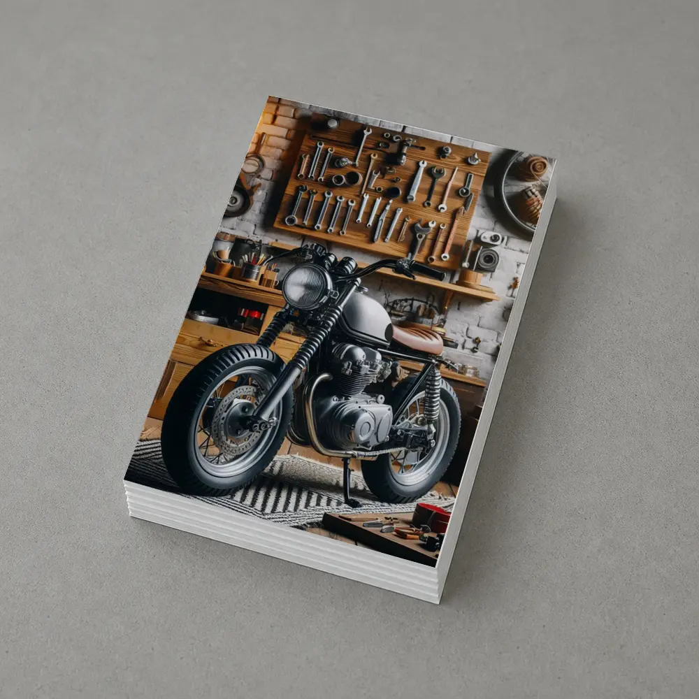 Cafe Racer Motorcycle Vintage Garage Workshop – Postcards