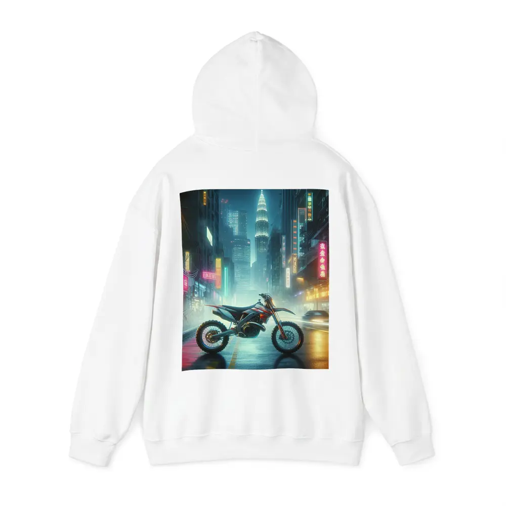 Dirt Bike Neon City Street Night – Hoodies