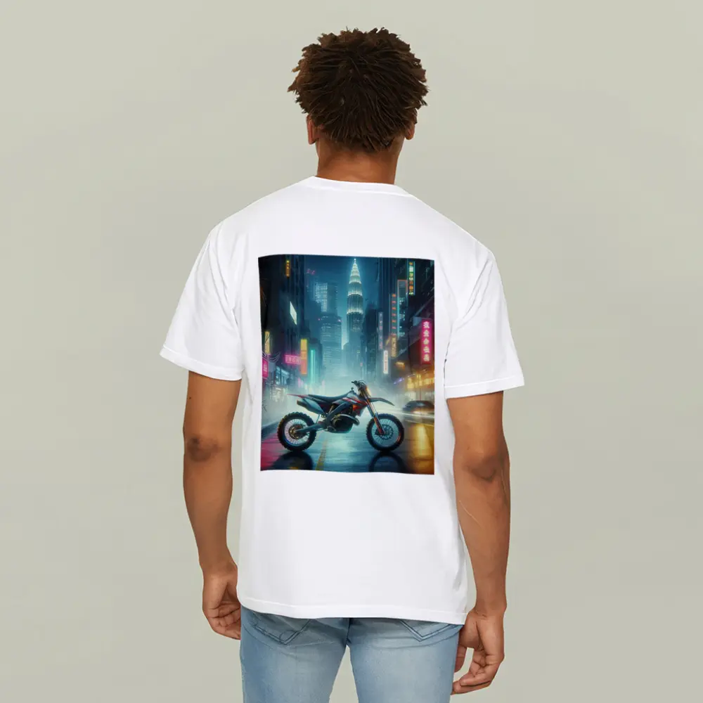 Dirt Bike Neon City Street Night – T-Shirts