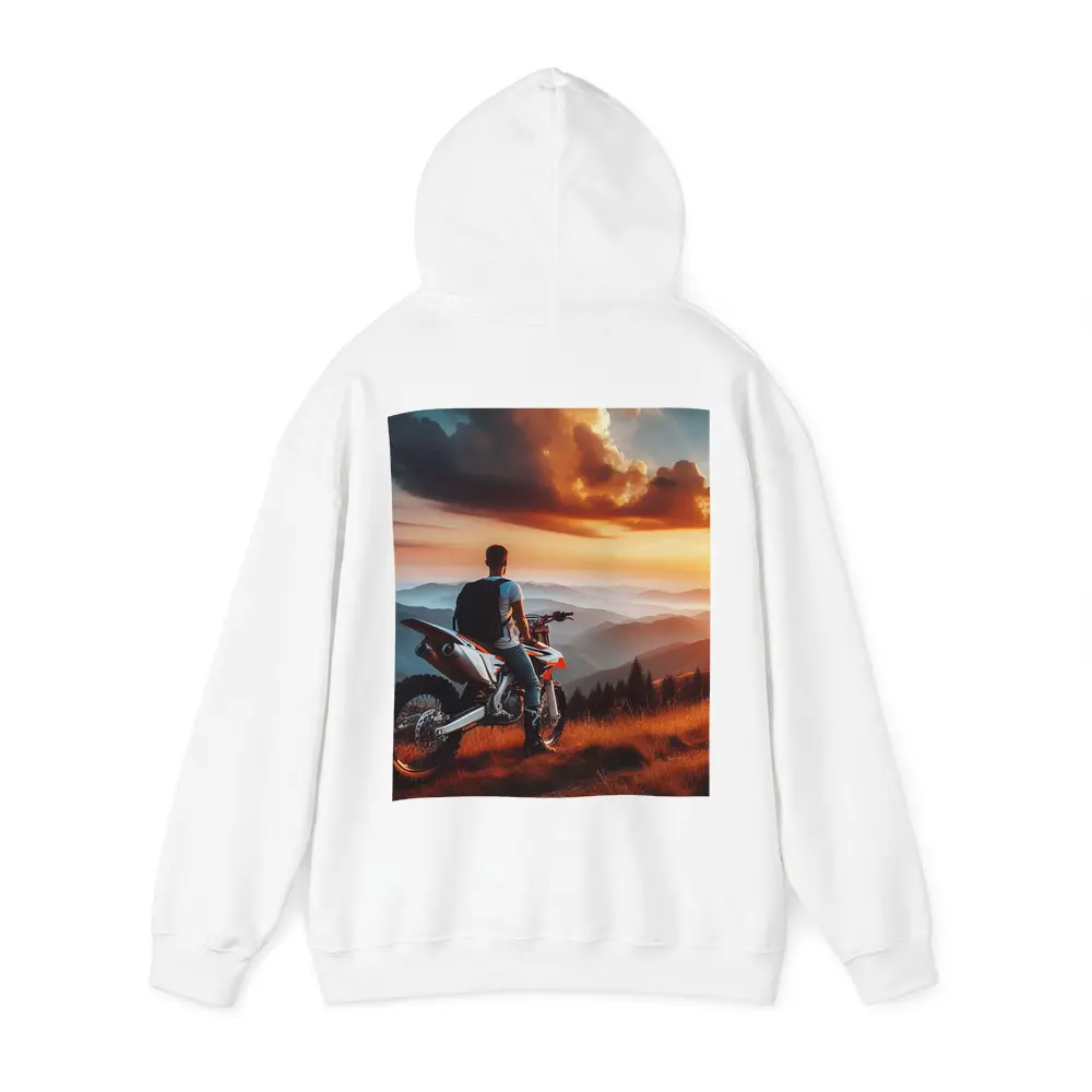 Dirt Bike Rider Mountain Sunset Overlook – Hoodies