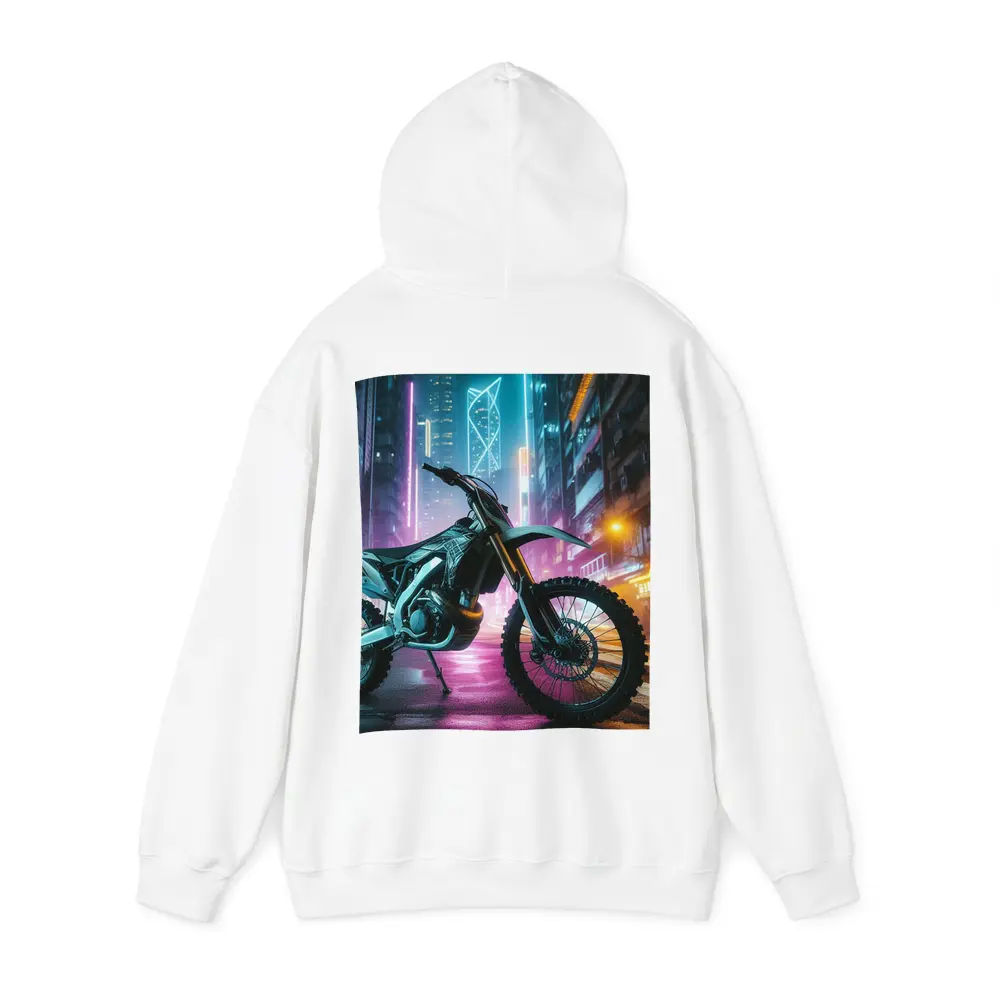 Dirt Bike Neon Cyberpunk City Night – Hoodies