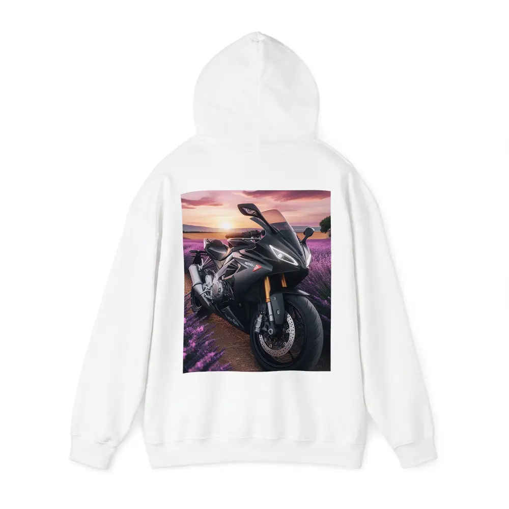 Aprilia Sport Bike Lavender Field Sunset – Hoodies