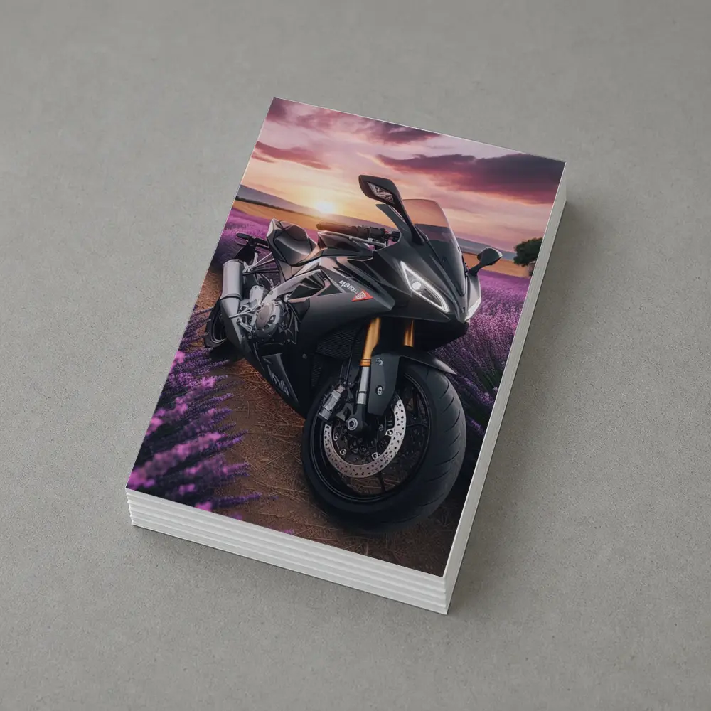 Aprilia Sport Bike Lavender Field Sunset – Postcards