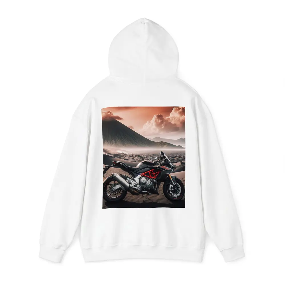Aprilia Motorcycle Black Desert Volcanic Landscape – Hoodies