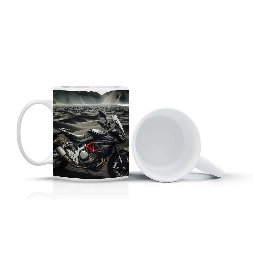 MV Agusta Motorcycle Dark Volcanic Desert Landscape – Mugs
