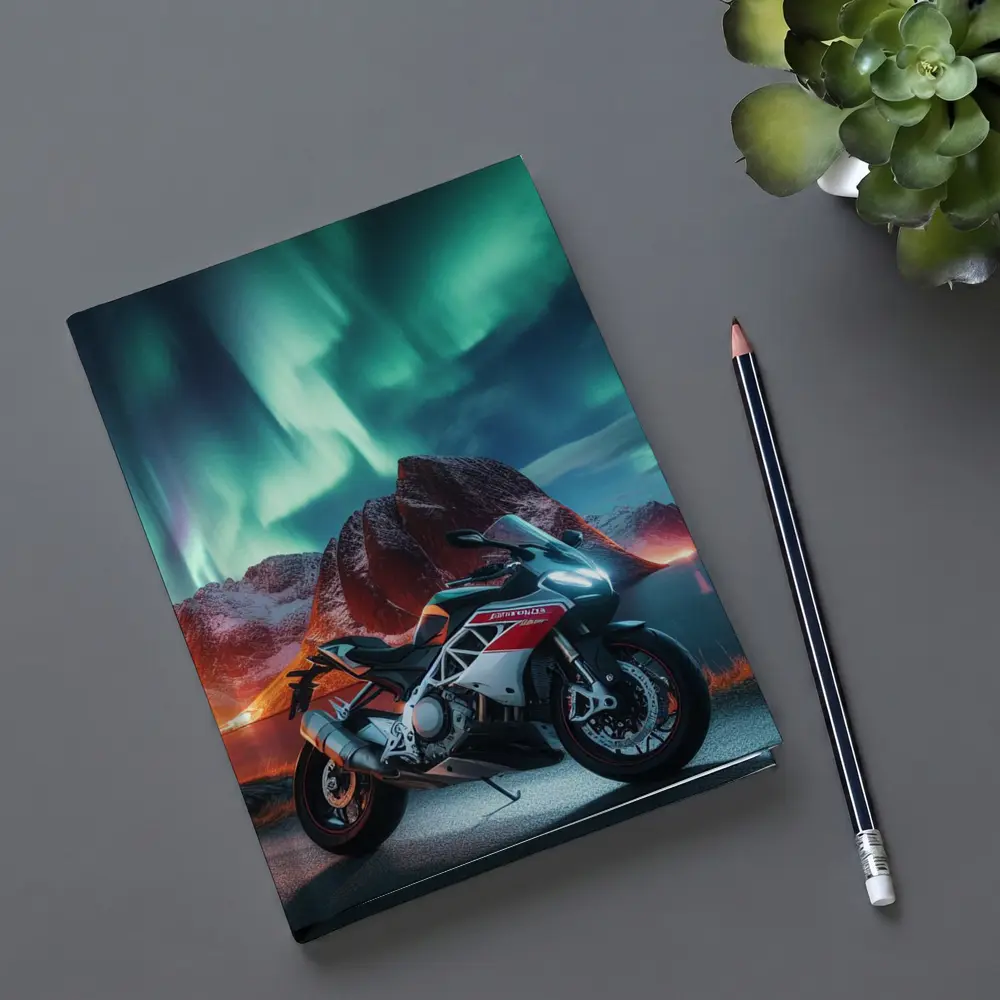 Aprilia Sport Bike Northern Lights Night – Notebooks