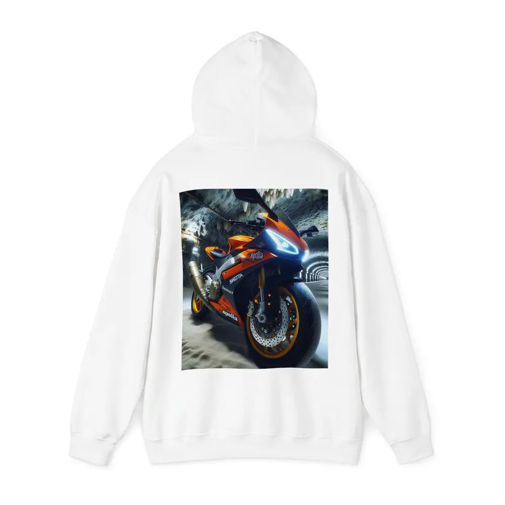 Aprilia Sport Bike Inside Cave Tunnel – Hoodies