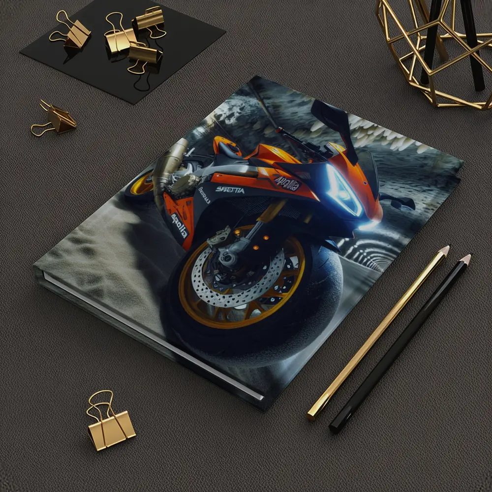 Aprilia Sport Bike Inside Cave Tunnel – Notebooks