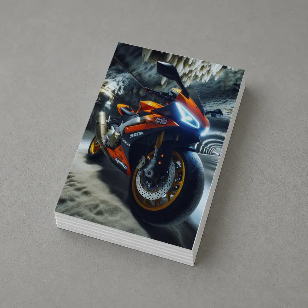 Aprilia Sport Bike Inside Cave Tunnel – Postcards