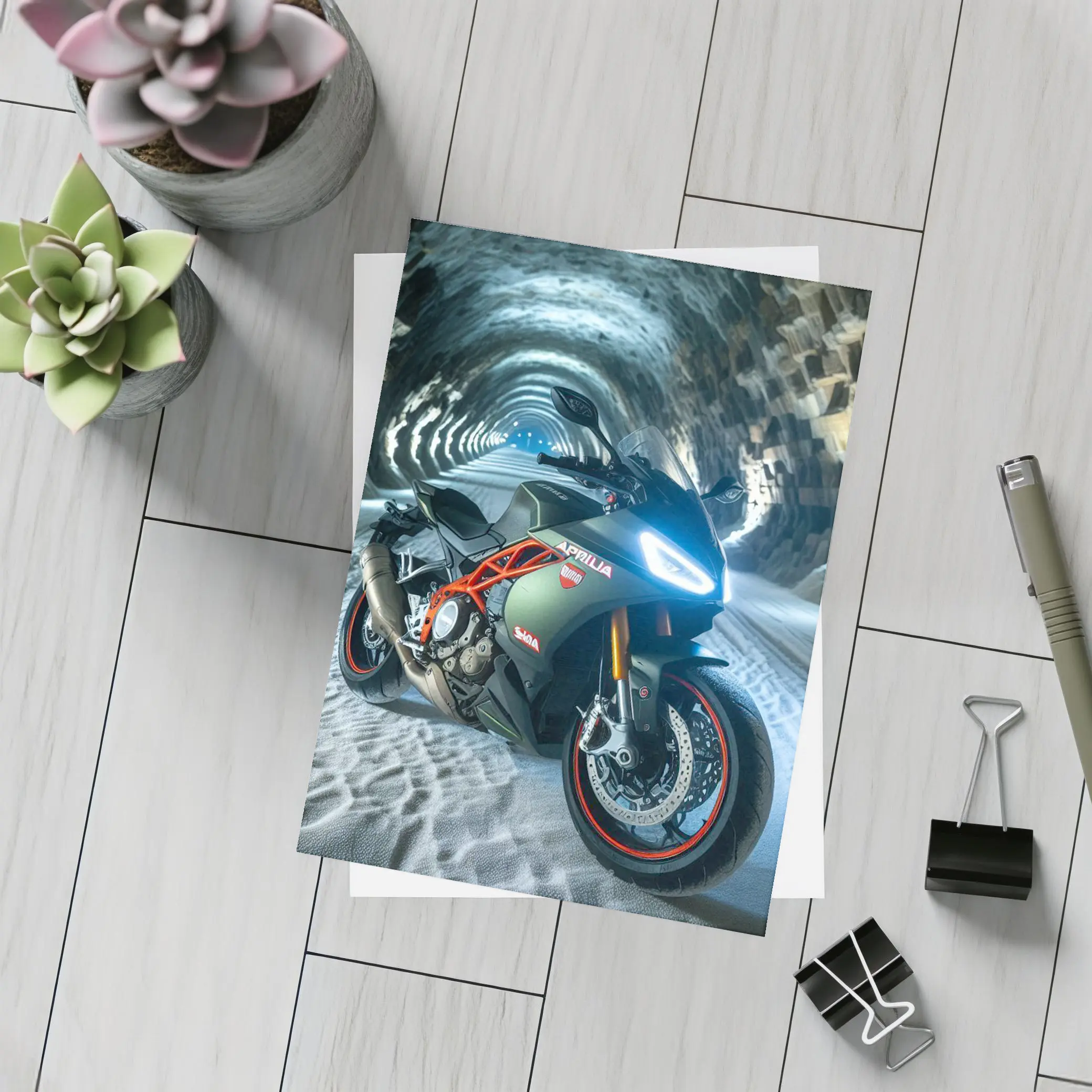 Aprilia RSV4 Superbike Inside Stone Tunnel – Postcards