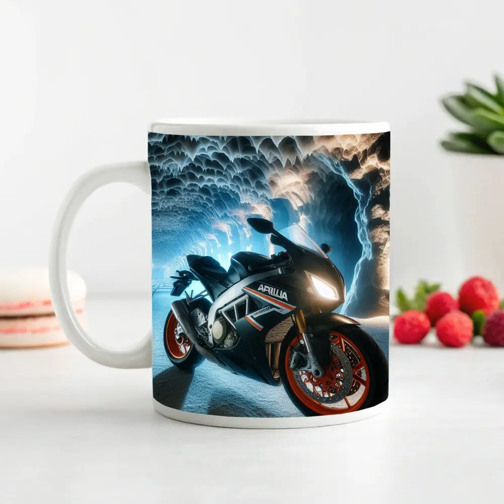 Aprilia Superbike Inside Icy Cave Tunnel – Mugs
