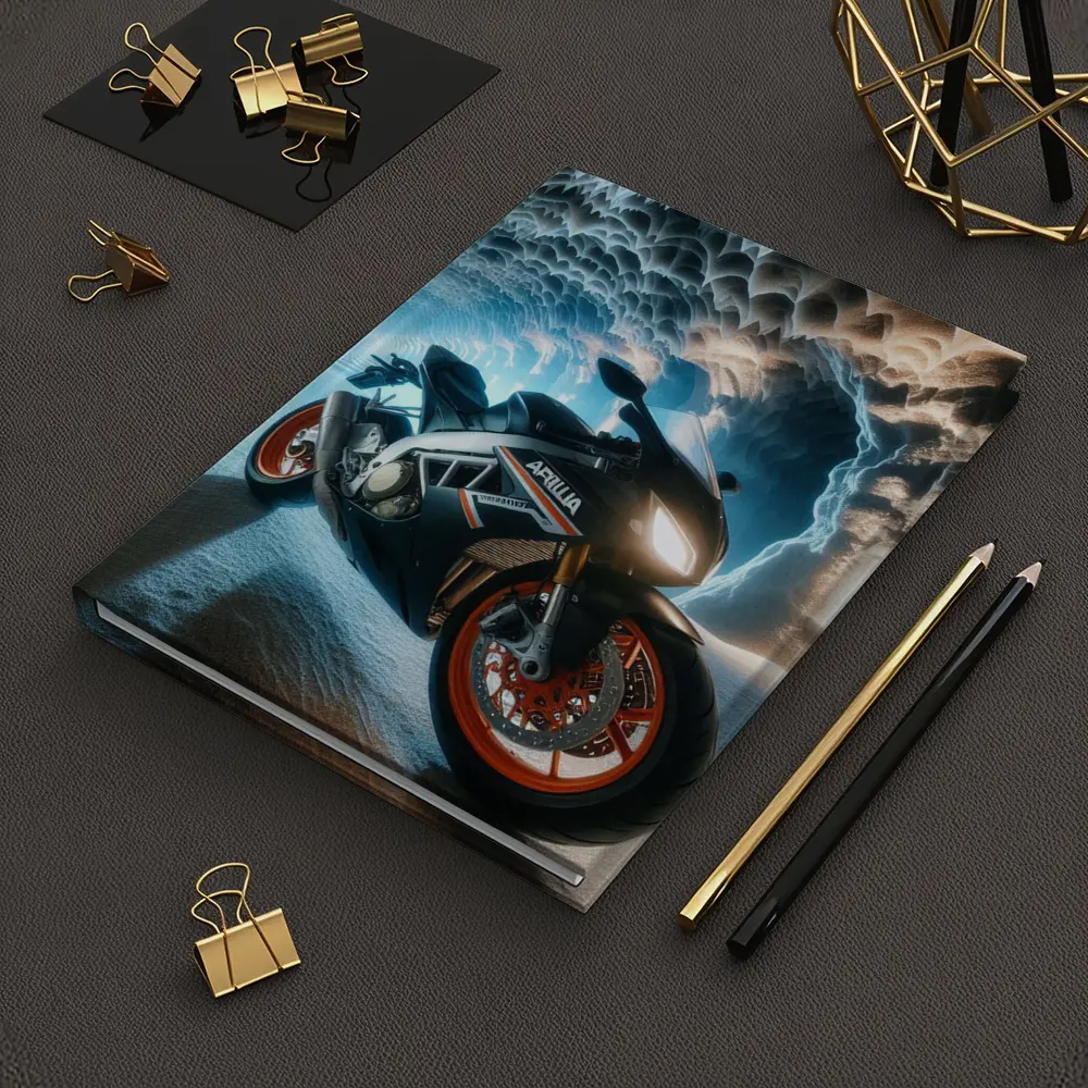 Aprilia Superbike Inside Icy Cave Tunnel – Notebooks