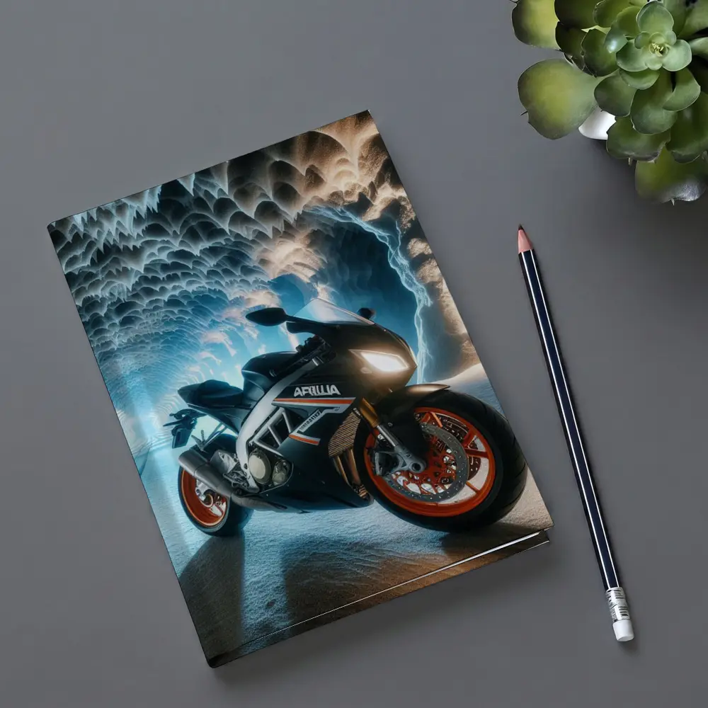 Aprilia Superbike Inside Icy Cave Tunnel – Notebooks