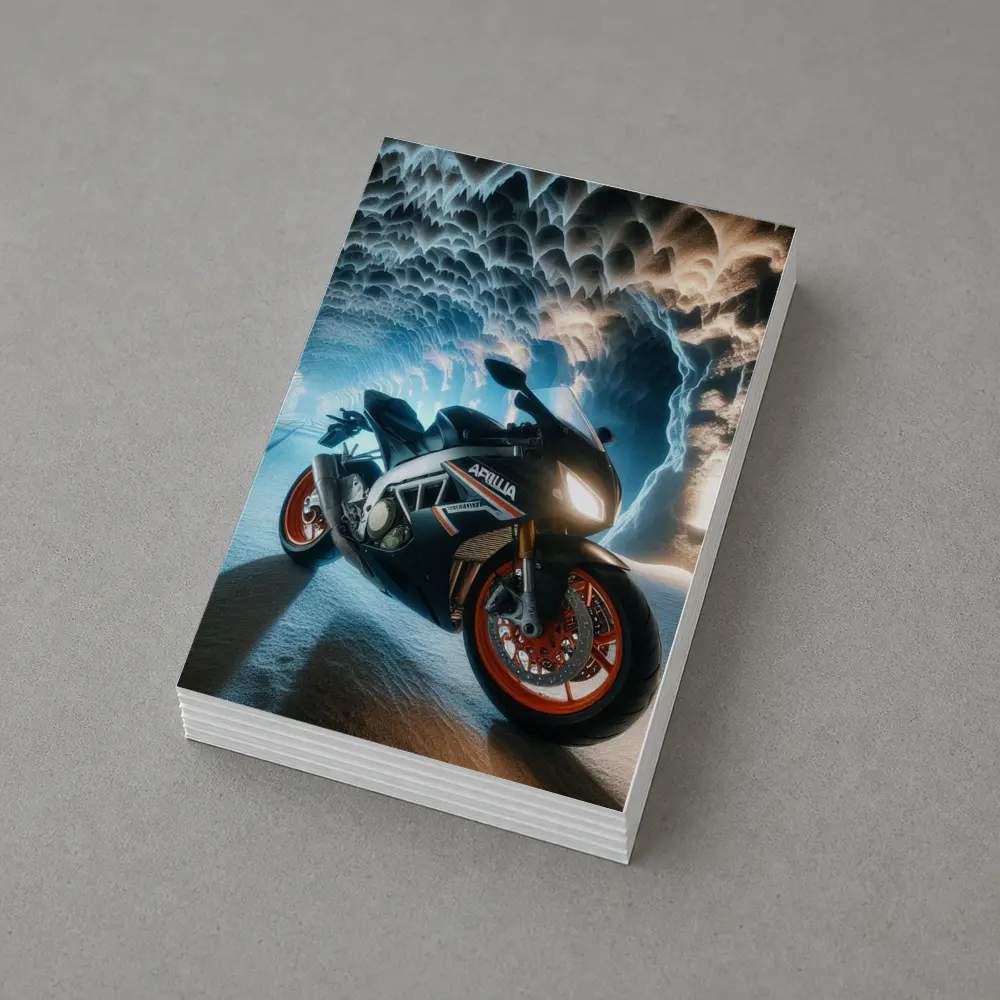 Aprilia Superbike Inside Icy Cave Tunnel – Postcards