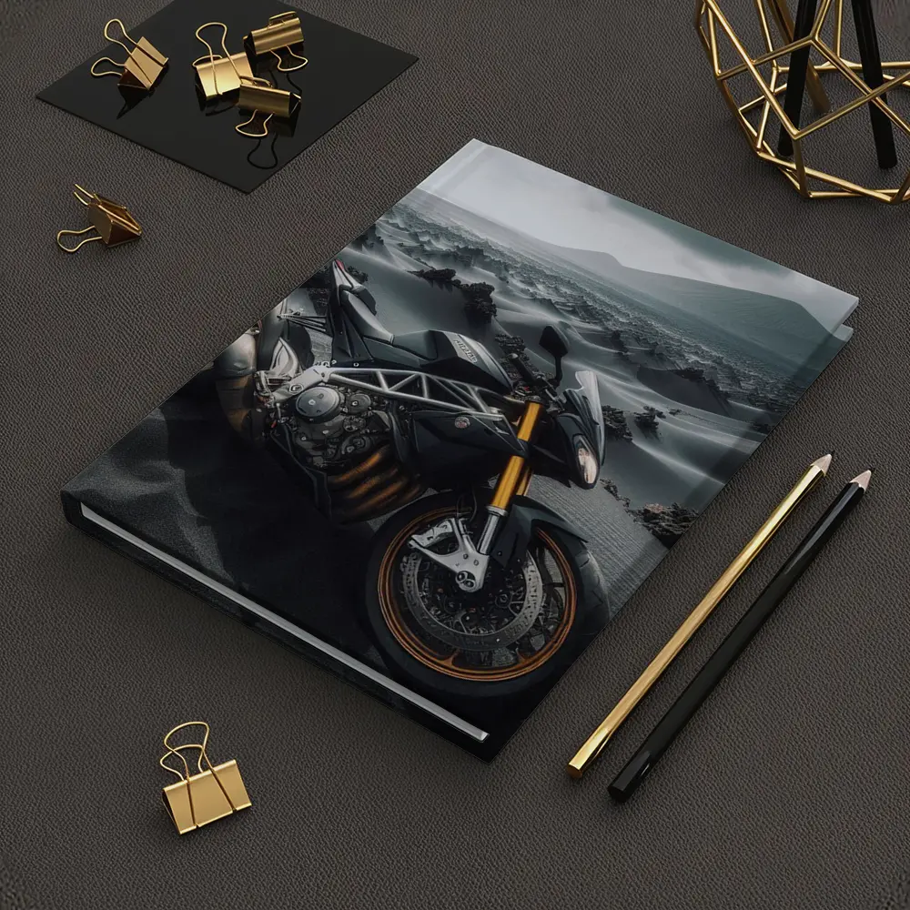 Aprilia Streetfighter Motorcycle Volcanic Desert Landscape – Notebooks