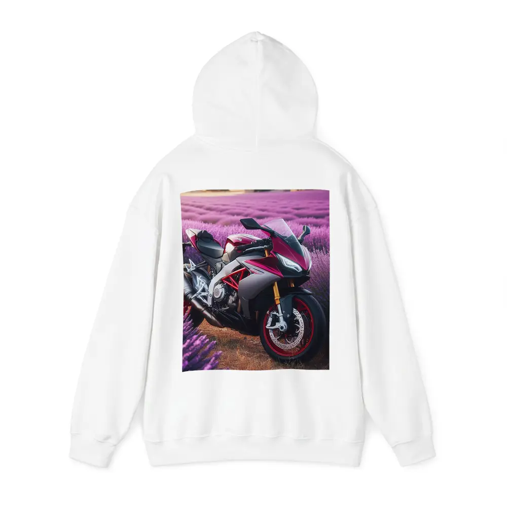 Aprilia Sport Bike Lavender Field Background – Hoodies