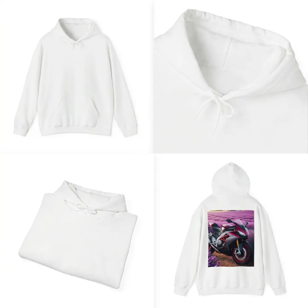 Aprilia Sport Bike Lavender Field Background – Hoodies