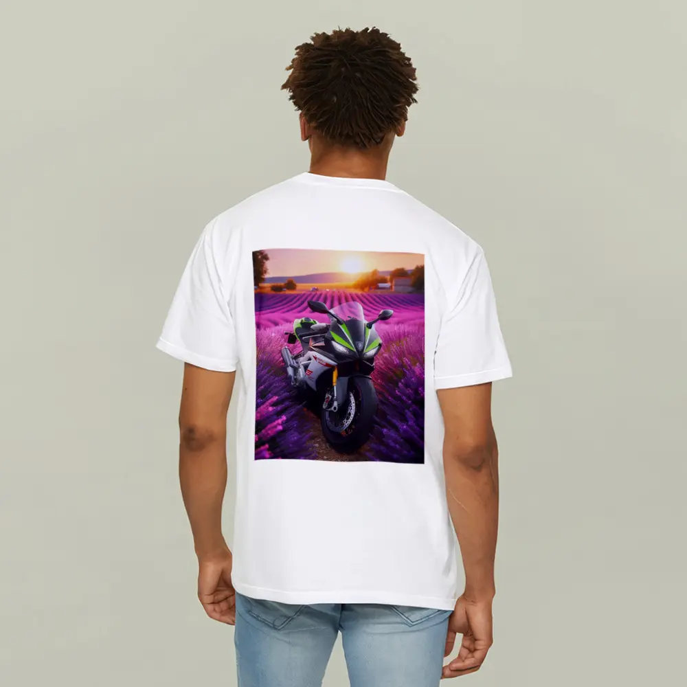 Sport Bike Superbike Lavender Fields Sunset – T-Shirts