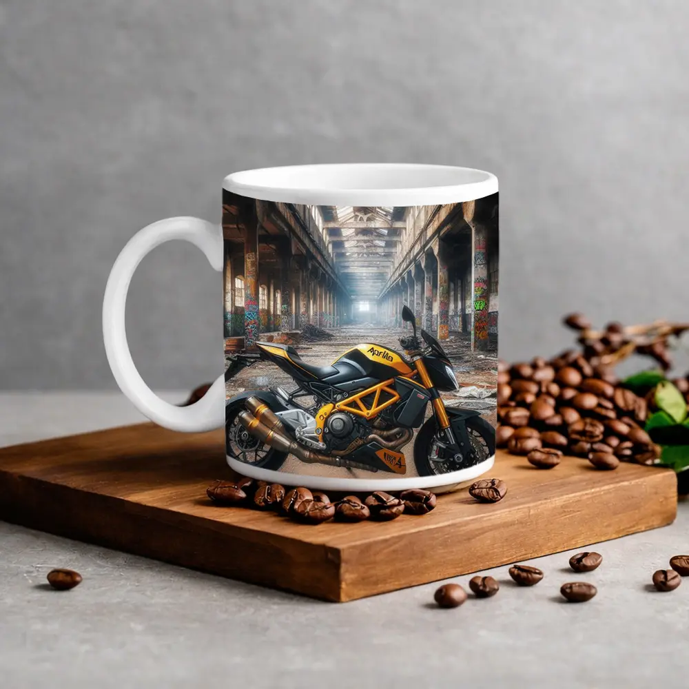 Aprilia Naked Bike Abandoned Industrial Warehouse – Mugs