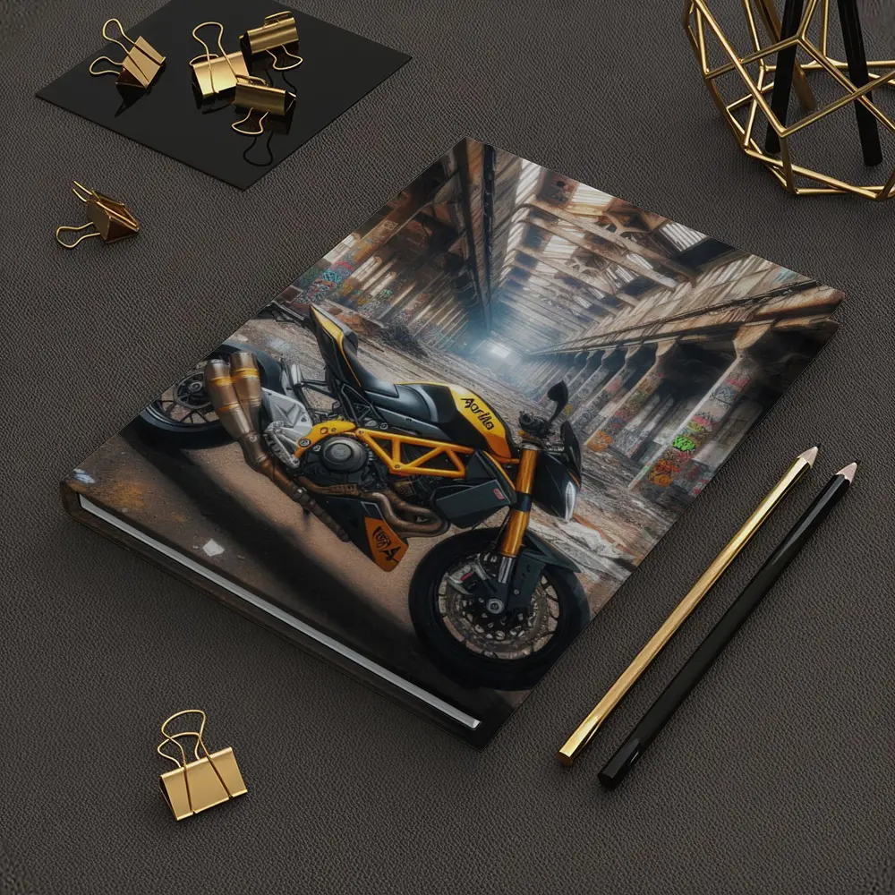 Aprilia Naked Bike Abandoned Industrial Warehouse – Notebooks
